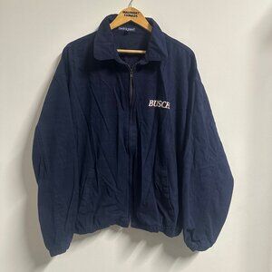 Y2K Swingster Busch Beer Work Jacket Full Zip Navy Size XL
